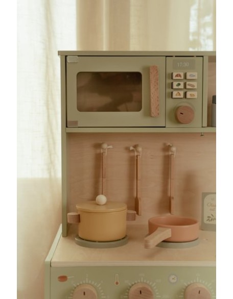 Дрвена кујна со додатоци за готвење - Little Dutch