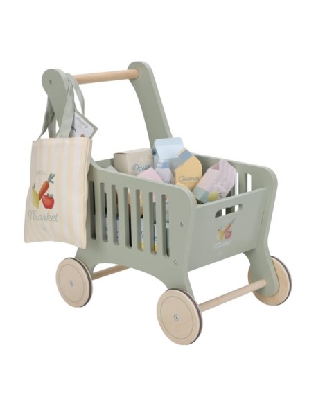 Дрвена количка за пазар  - Little Dutch