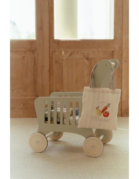 Дрвена количка за пазар  - Little Dutch