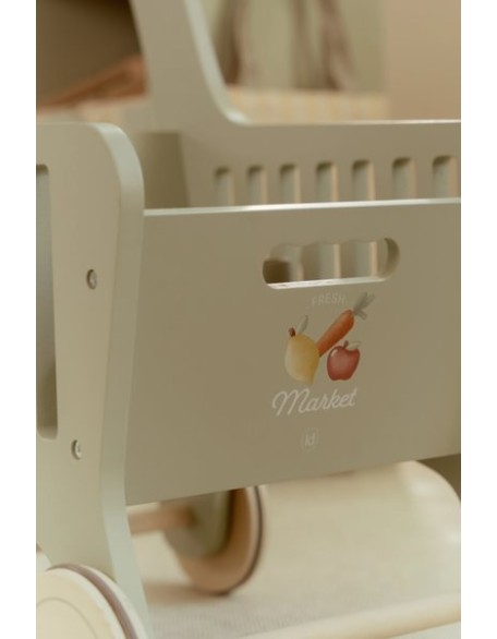 Дрвена количка за пазар  - Little Dutch