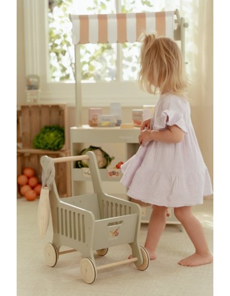 Дрвена количка за пазар  - Little Dutch