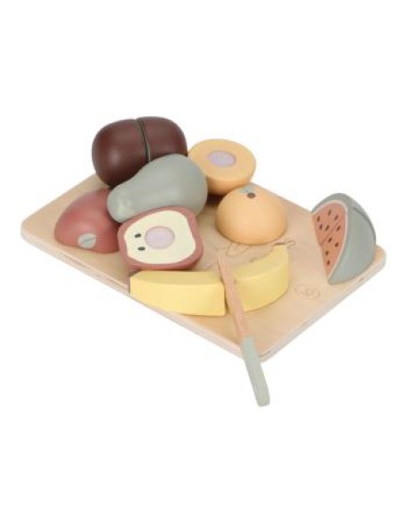 Дрвен сет овошје за сечење - Little Dutch