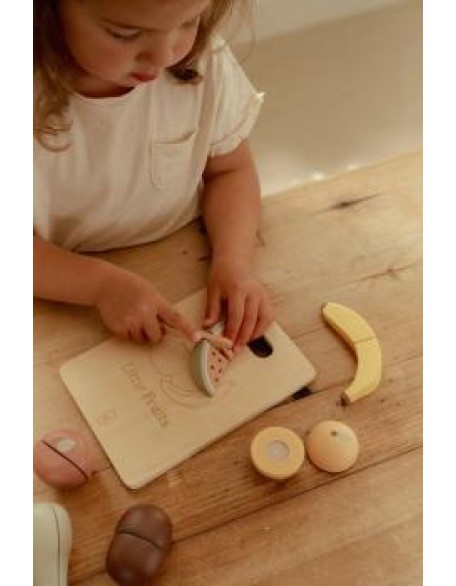 Дрвен сет овошје за сечење - Little Dutch