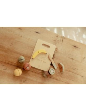 Дрвен сет овошје за сечење - Little Dutch