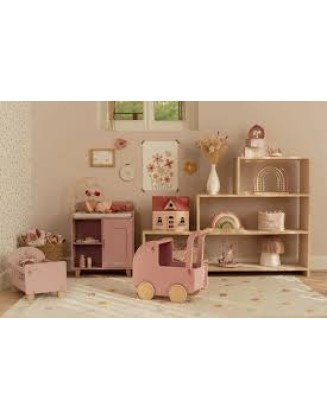 Количка за кукли со постелнина -  Little Dutch