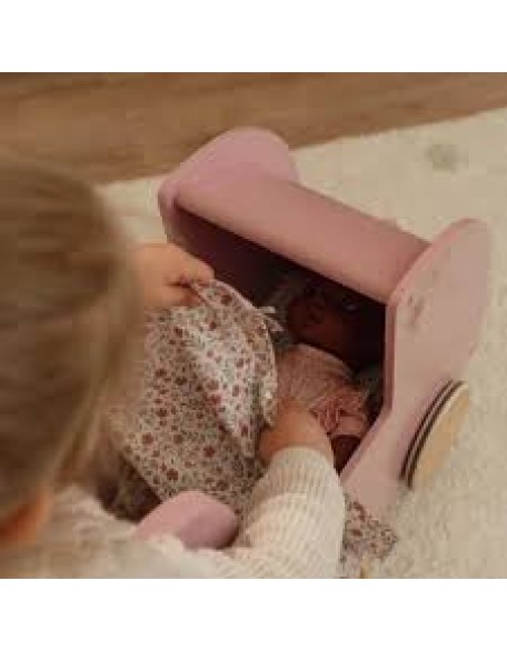 Количка за кукли со постелнина -  Little Dutch