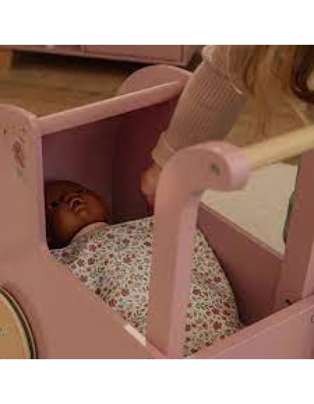 Количка за кукли со постелнина -  Little Dutch