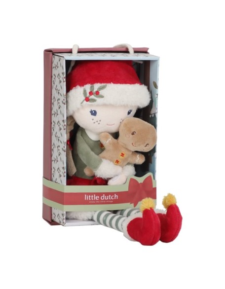 Новогодишна мека кукла Роса - 35 см, Little Dutch