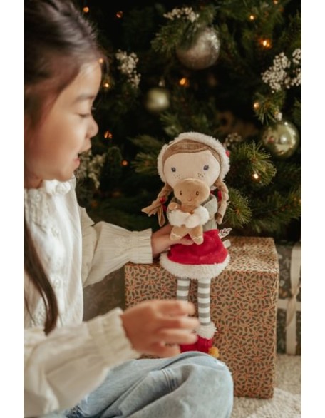 Новогодишна мека кукла Роса - 35 см, Little Dutch