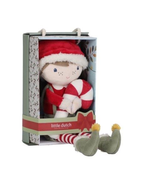 Новогодишна мека кукла Џим - 35 см, Little Dutch
