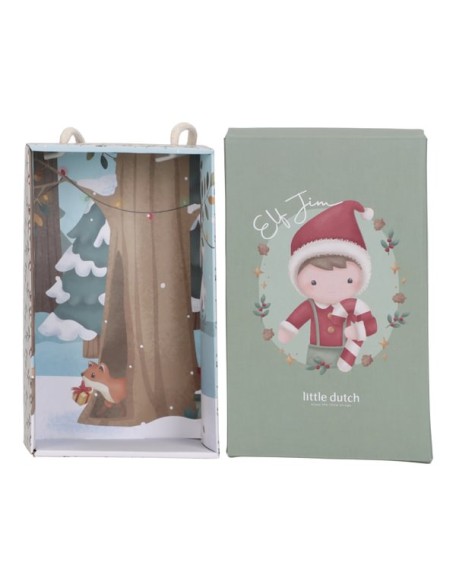 Новогодишна мека кукла Џим - 35 см, Little Dutch