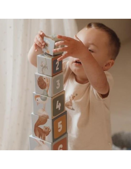 Кула од коцки за редење - Forest friends, Little Dutch Кула од коцки за редење - Forest friends, Little Dutch