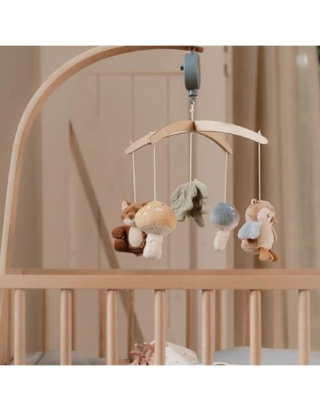 Музичка вртелешка со меки играчки - Forest friends, Little Dutch